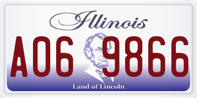 IL license plate A069866