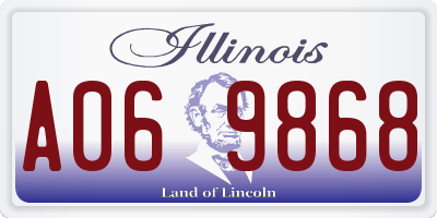 IL license plate A069868