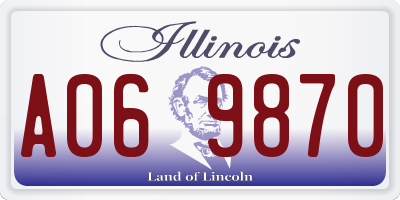 IL license plate A069870