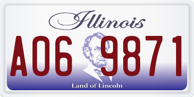 IL license plate A069871