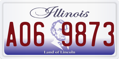 IL license plate A069873