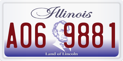 IL license plate A069881