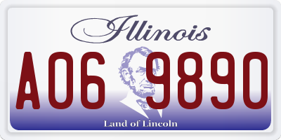 IL license plate A069890