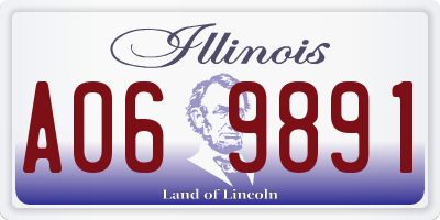 IL license plate A069891