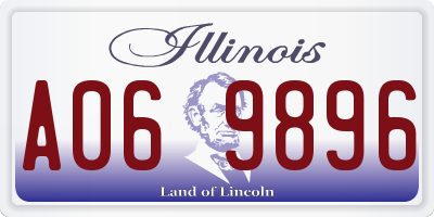 IL license plate A069896