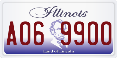 IL license plate A069900