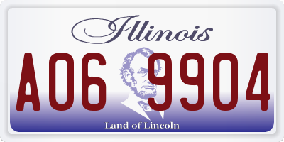 IL license plate A069904