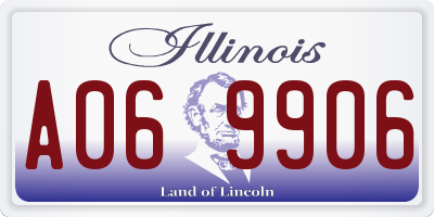 IL license plate A069906