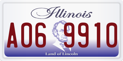 IL license plate A069910