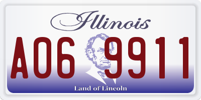 IL license plate A069911