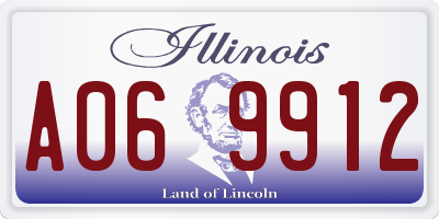 IL license plate A069912