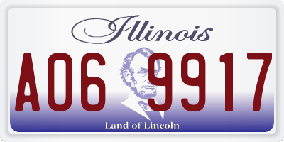 IL license plate A069917