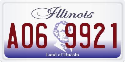 IL license plate A069921