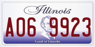 IL license plate A069923