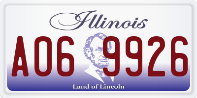 IL license plate A069926