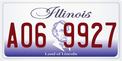 IL license plate A069927