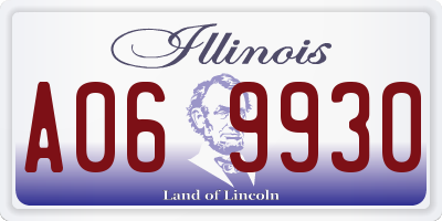 IL license plate A069930