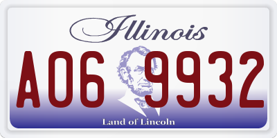 IL license plate A069932