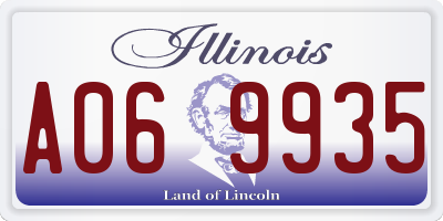 IL license plate A069935