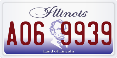 IL license plate A069939