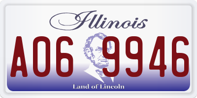 IL license plate A069946