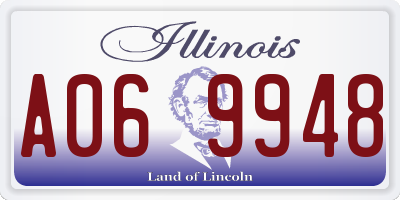 IL license plate A069948
