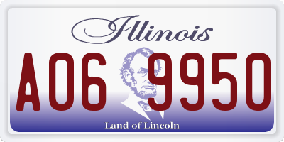 IL license plate A069950