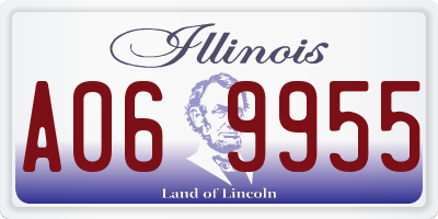 IL license plate A069955