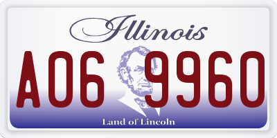 IL license plate A069960