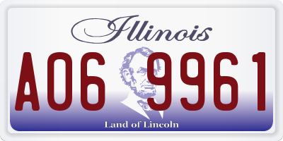 IL license plate A069961