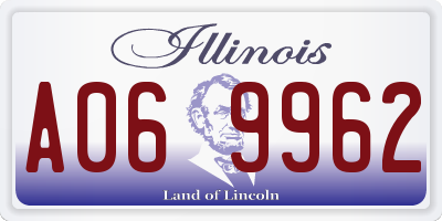 IL license plate A069962