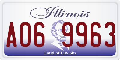 IL license plate A069963