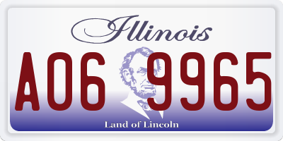IL license plate A069965