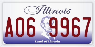 IL license plate A069967