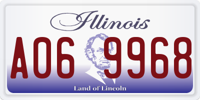 IL license plate A069968