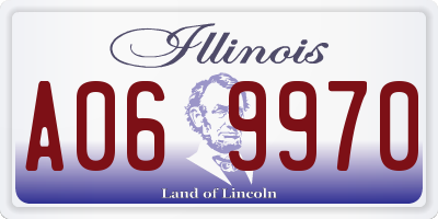 IL license plate A069970