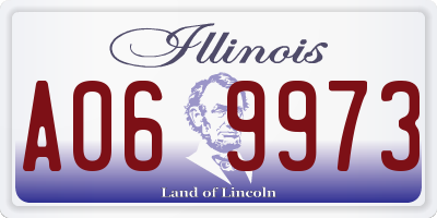 IL license plate A069973