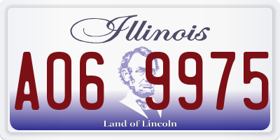 IL license plate A069975