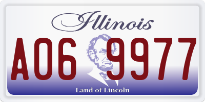 IL license plate A069977