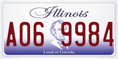 IL license plate A069984