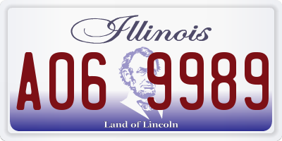 IL license plate A069989