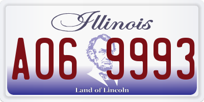 IL license plate A069993