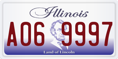 IL license plate A069997