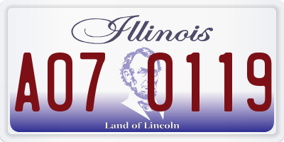 IL license plate A070119