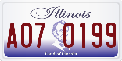 IL license plate A070199