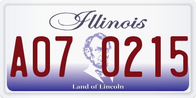 IL license plate A070215