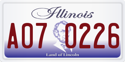 IL license plate A070226