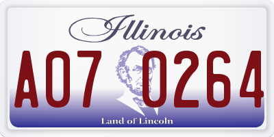 IL license plate A070264
