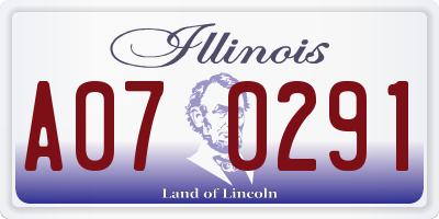 IL license plate A070291