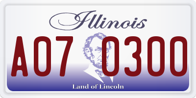 IL license plate A070300